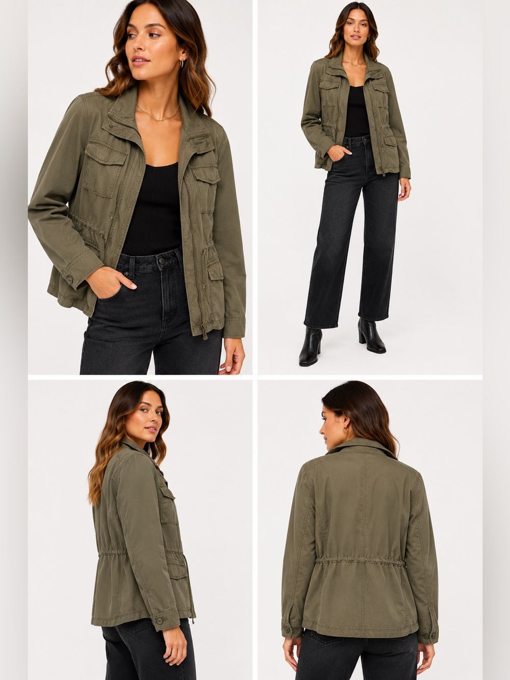 Nordstrom 1901 Olive Green Utility Jacket size S